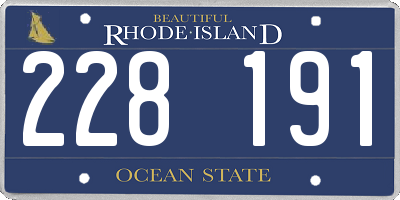 RI license plate 228191