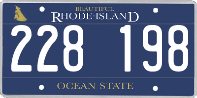RI license plate 228198