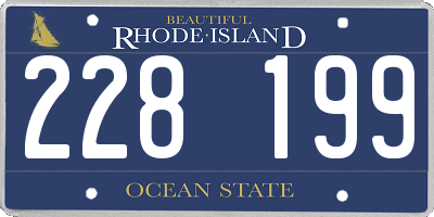 RI license plate 228199