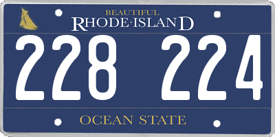 RI license plate 228224