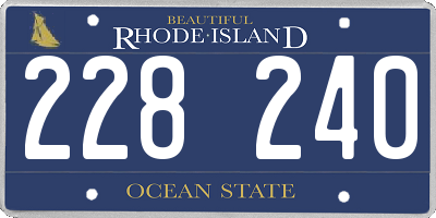 RI license plate 228240