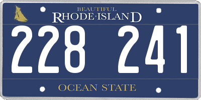 RI license plate 228241