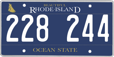 RI license plate 228244