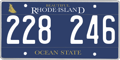 RI license plate 228246