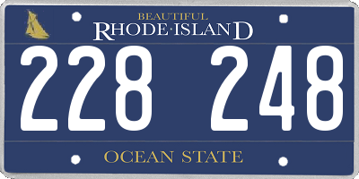 RI license plate 228248