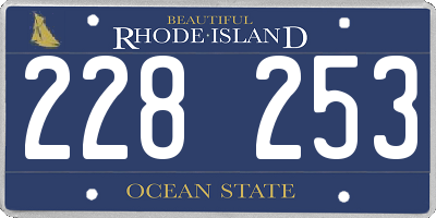 RI license plate 228253