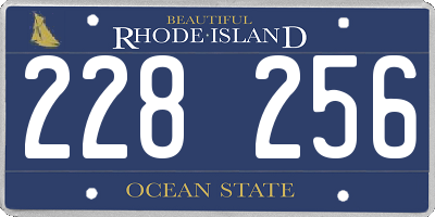 RI license plate 228256