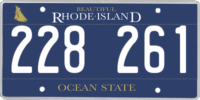 RI license plate 228261