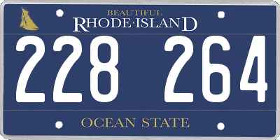 RI license plate 228264