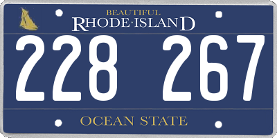 RI license plate 228267