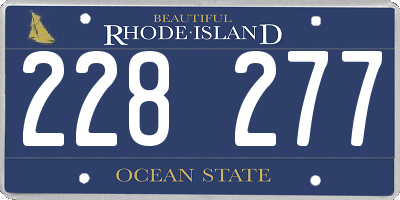 RI license plate 228277