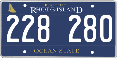 RI license plate 228280