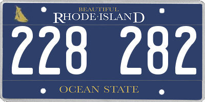 RI license plate 228282