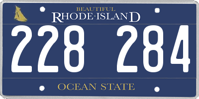RI license plate 228284