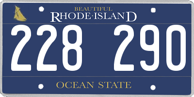 RI license plate 228290
