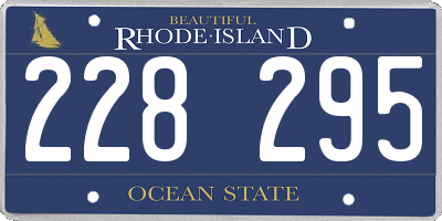 RI license plate 228295