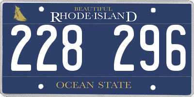RI license plate 228296
