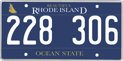 RI license plate 228306