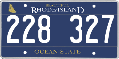 RI license plate 228327