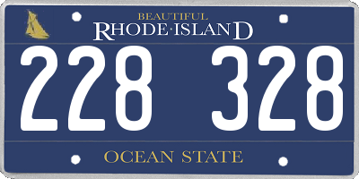 RI license plate 228328