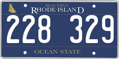 RI license plate 228329