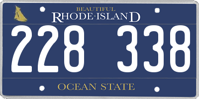 RI license plate 228338
