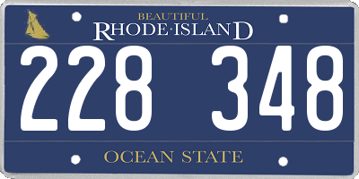 RI license plate 228348