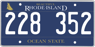 RI license plate 228352