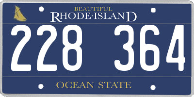 RI license plate 228364