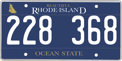 RI license plate 228368