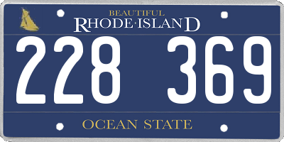 RI license plate 228369