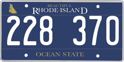 RI license plate 228370