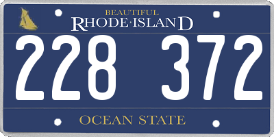 RI license plate 228372