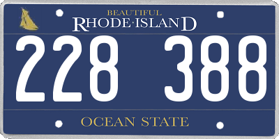 RI license plate 228388