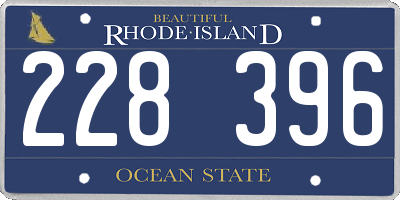 RI license plate 228396