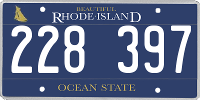 RI license plate 228397