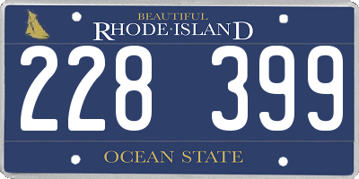 RI license plate 228399