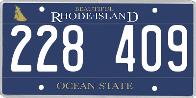 RI license plate 228409