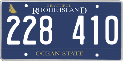 RI license plate 228410