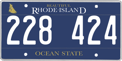RI license plate 228424
