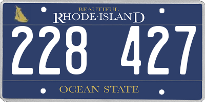 RI license plate 228427