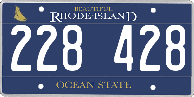 RI license plate 228428