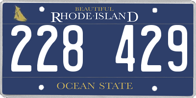 RI license plate 228429