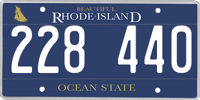RI license plate 228440