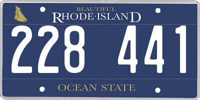 RI license plate 228441