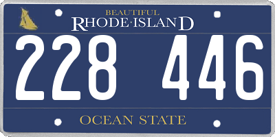 RI license plate 228446