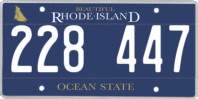 RI license plate 228447