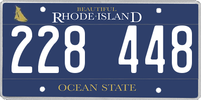 RI license plate 228448
