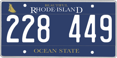 RI license plate 228449