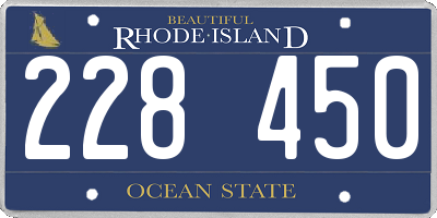 RI license plate 228450